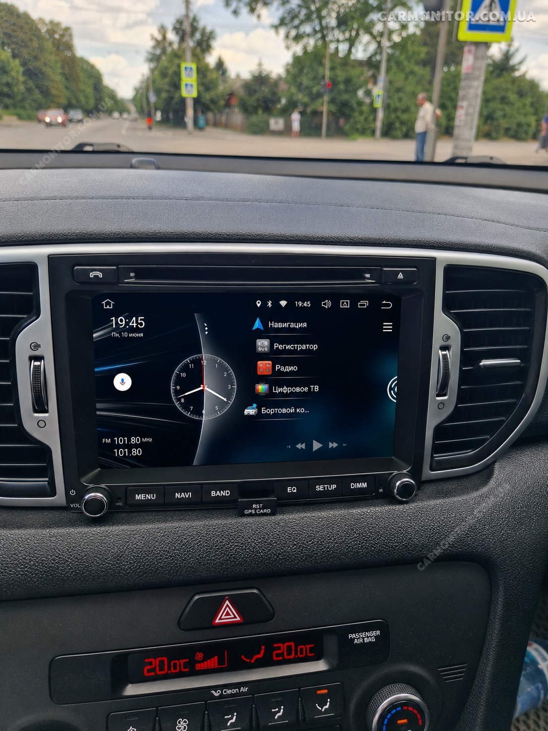 Mignova KSP-8816 после подключения в Kia Sportage QL