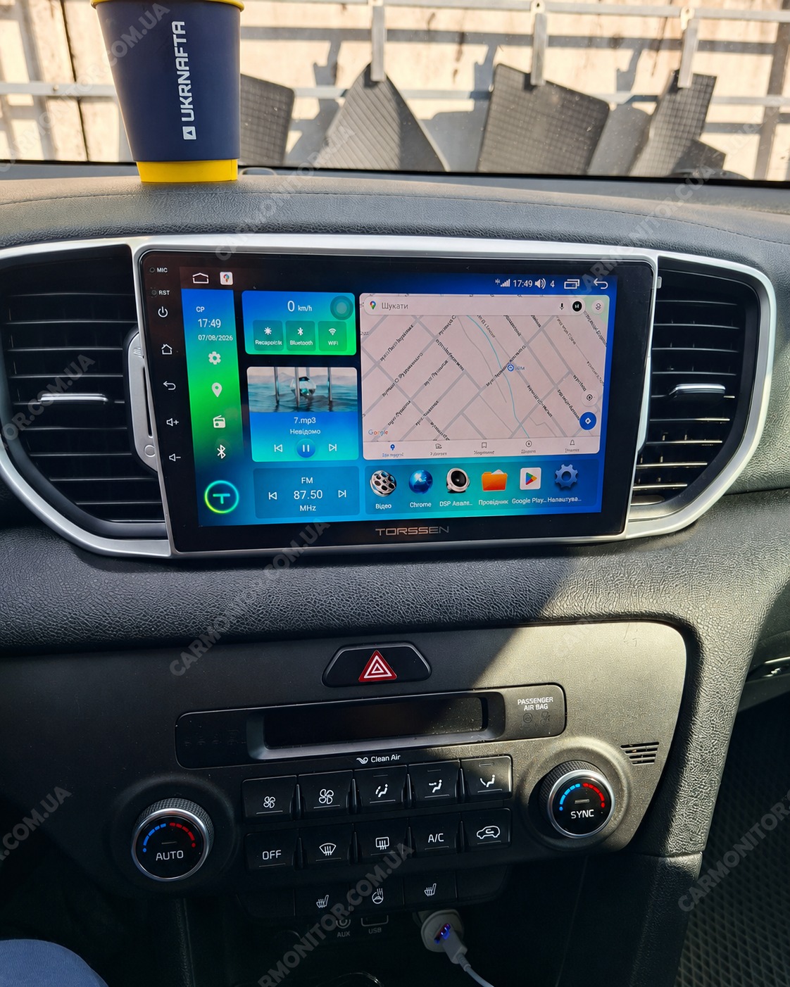 Интерфейс Torssen F9+ в Kia Sportage